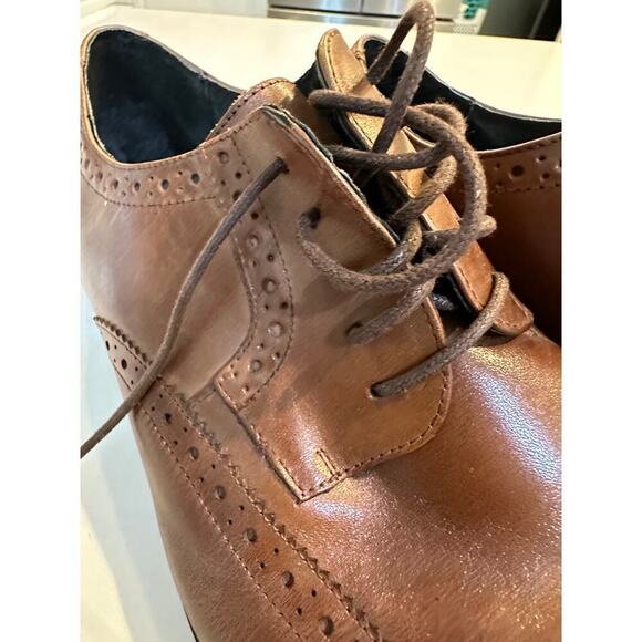 Stacy Adams Brown Leather Dunbar Wingtip Oxford Cognac Dress Shoes Size 13 Stacy Adams Brown Leather Dunbar Wingtip Oxford Cognac Dress  main image 3